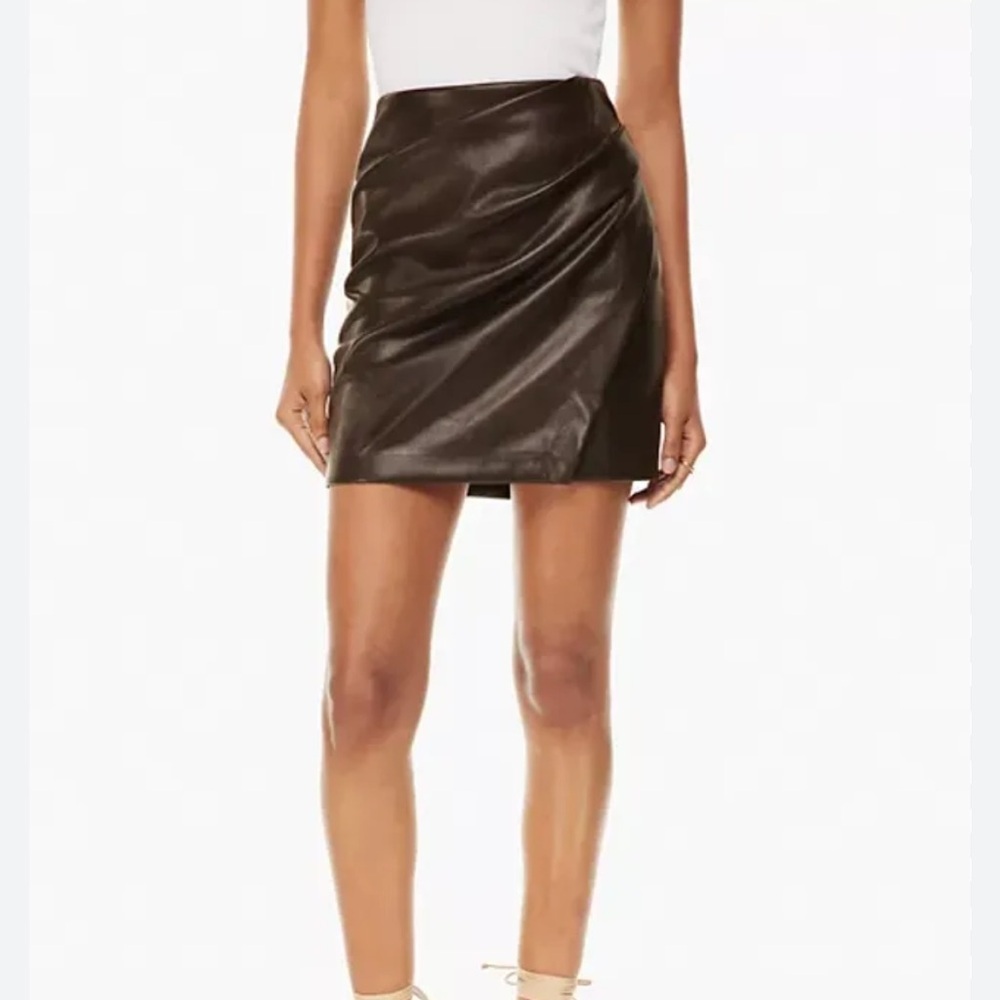 Aritzia faux wrap mini skirt